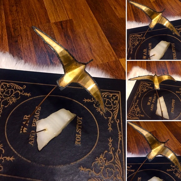 🦋Vintage Mid Century Brass Bird Decor C Jere